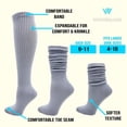 thumbnail image 2 of 6 Pairs Slouch Socks for Women, Soft Extra Long Scrunch Knee High Sock, Bulk Pack (Gray), 2 of 5