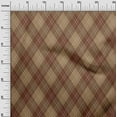 thumbnail image 3 of oneOone Silk Tabby Brown Fabric Check Diy Clothing Quilting Fabric Print Fabric By Yard 42 Inch Wide, 3 of 5