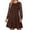 hgg160-Brown, variant on Ounisa Women's Glittering Party Dress with Starry Night Long Sleeves and Sheer Scarf Sleeve Design for Spring Summer