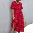 thumbnail image 2 of Vestido de verano con cuello en V para mujer,Vestido de verano con cuello en V para mujer Vestido de verano con cuello en V para mujer Valor excepcional, 2 of 6