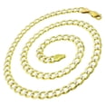 thumbnail image 2 of 14K Gold Plated Sterling Silver Cuban Pave Chain Necklaces 3MM-10.5MM, Solid 925 Italy, Next Level Jewelry, 2 of 7