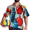 thumbnail image 4 of Bowling Men's Short Sleeve Poplin Button Down Shirts - Casual Printed Summer Beach Tops for Men, 4 of 6