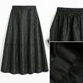 thumbnail image 2 of Women Jacquard A-Line Skirt Little Black Skirt High Waist Slim Half Skirt Loose Casual Half Skirt Vacation Holiday Female Dailywear, 2 of 8