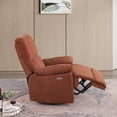 thumbnail image 3 of Alexent Swivel Recliner with Footrest and 270 ° Swivel Base, Rocking and Swivel Function, Adjustable Modern Living Room Single Lazy Boy Recliner Sofa, Caramel, 3 of 11