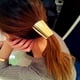 thumbnail image 4 of FELTECHELECTR Banda elástica para el cabello, cuerda para atar el cabello, banda de metal para el cabello, soporte para cola de caballo para niñas, 4 of 6