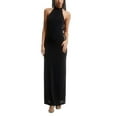 thumbnail image 1 of SUNSIOM Femmes Longue Robe Moulante Couleur Unie Licou Robe Serrée Été Sans Manches Dos Nu Robe de Soirée, 1 of 6