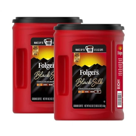 2 Pack | Folgers Black Silk Ground Coffee (40.3 oz.)