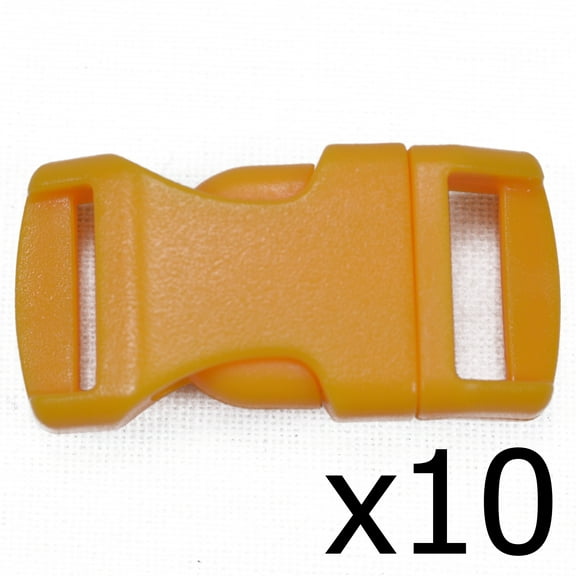 Tangerine 1/2 Inch Buckle - 10 pack - Great for Paracord