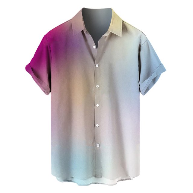 XDZJLR Mens Shirts Casual Short Sleeve Button Down Beach Tropical Summer Tops