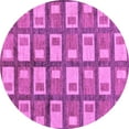 thumbnail image 1 of Ahgly Company Indoor Round Abstract Purple Modern Area Rugs, 6' Round, 1 of 4