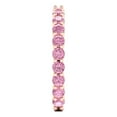 thumbnail image 4 of 1.2 ctw Wedding Band for Women - 14K Rose Gold Simulated Pink Diamond Stackable Eternity Ring, 4 of 6