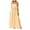 Yellow, variant on Women Striped Sleeveless Maxi Dress Swing Cutout Midi Dress Backless Smocked Spaghetti Strap Boho Flowy Long