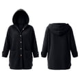thumbnail image 6 of Jackets for Women, Oversized Button Up Corduroy Hooded Jacket for Women Fall Long Sleeve Cardigans Outerwear Jackets Coat with Pocket, 6 of 8