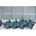 thumbnail image 2 of Ambesonne Nautical Throw Pillow Cover 4 Pack, Trippy Turtle with a Whale, 20", Teal Multicolor, 2 of 7