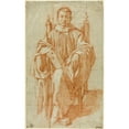 thumbnail image 3 of Bartolomeo Cesi 11x14 Black Modern Framed Museum Art Print Titled - Seated Youth Wearing a Monk's Habit; Study for Saint Benedict (1590), 3 of 5