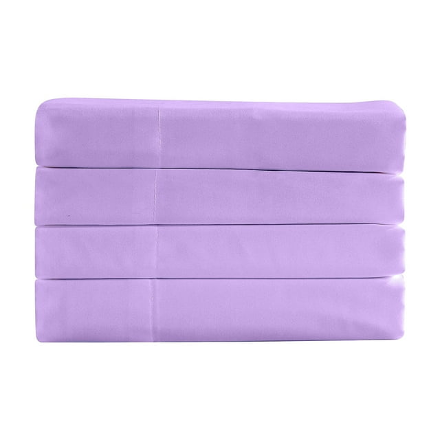 Super Soft 1800 Series Cotton Touch Microfiber 4 Piece Sheet Set (Lavender, Full Size)