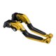 thumbnail image 1 of Palancas de freno y embrague cortas Unique Bargains para Aprilia RSV4 2009-2022, palanca de freno ajustable en 6 posiciones, aleación de aluminio T6 6061, tono dorado, 1 juego, 1 of 6
