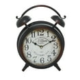 thumbnail image 6 of DecMode 13" Black Metal Clock with Bell Style Top, 6 of 10