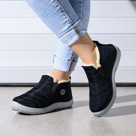 

Women Ankle Boots Autumn And Winter Fashion Comfortable Solid Color Simple Square Toe Square Heel Slip On Boots Leather for Women Low Heel Dog Boots for Women Womens Boots Size 10.5 Wide Womens Boots