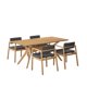 thumbnail image 1 of Juego de Comedor de Madera con 4 Sillas Tapizadas para 4 Personas, Mesa y Sillas para Comedor y Cocina, Midtown Concept Capri, Roble y Gris Oscuro, 1 of 5