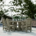 thumbnail image 3 of Wildridge Heritage 7-Piece 44"X72" Dining Set, Weathered Wood - Outdoor Weather Resistant Recycled Plastic Furniture for Patio, 3 of 8