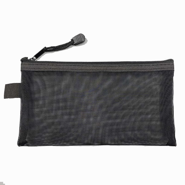 Bolsa de malla transparente para lápices, bolsa de almacenamiento con cremallera de gran capacidad, bolsa de lápices portátil especial para exámenes de estudiantes, bolsa de papelería