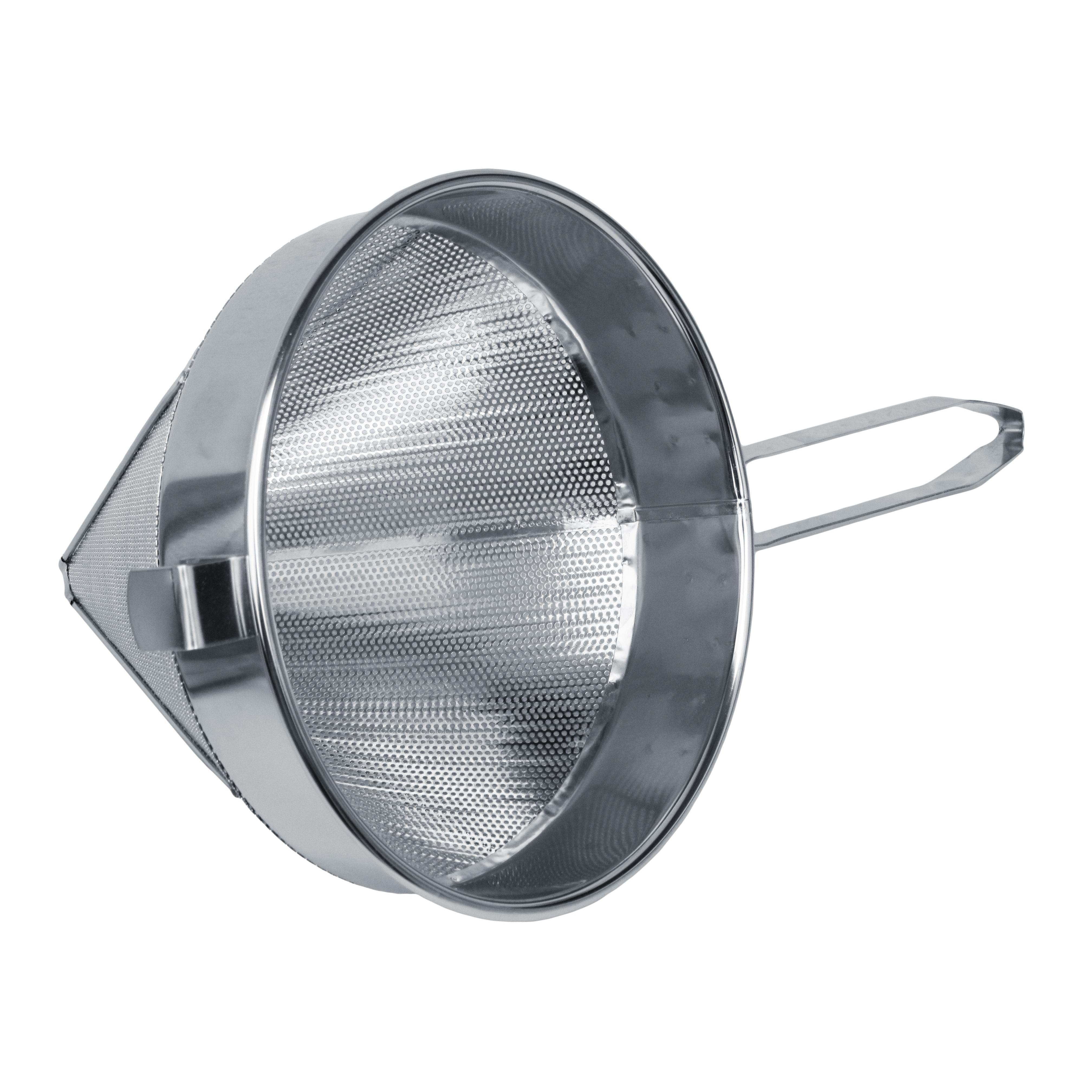 10" Stainless China Cap Strainer w/ Fine Mesh, Each