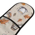 thumbnail image 4 of Yayeee Double Oven Mitt Kitchen Heat Resistant Baking 35" x7" Quilted Glove, Fall Coffee, 4 of 6