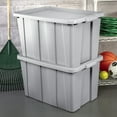 thumbnail image 4 of Sterilite 30 Gallon Tuff1 Tote Plastic, Cement, 4 of 9