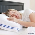 thumbnail image 4 of Subrtex Vintage 300 Thread Count White Solid Cotton Pillowcases, Queen, (2 Count), 4 of 7