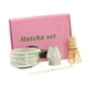 thumbnail image 5 of Juego de Matcha, cuenco de cerámica con para amantes del té, cuchara de bambú, utensilios de portátiles, juego de té japonés para un Verde gris, 5 of 9