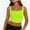 Neon Lime Green, variant on Women’s Sleeveless Crop Tops Square Neck Workout Fitness Basic Cropped Tank Top