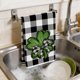 thumbnail image 4 of Plaid Polka Dwarf Green Hat Style Dishwasher Towel Cooking And Washing Dishes, 4 of 6