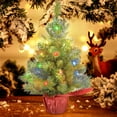 thumbnail image 5 of Tarmeek Christmas Tree with LED Lights Tabletop Decoration, Plastic Mini Lighting Up Tree Xmas Centerpieces Ornaments for Holiday Party Home Decor Christmas Decoration Indoor, 5 of 6