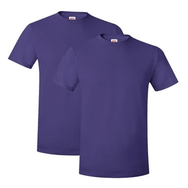 Hanes Mens Ringspun Cotton Crewneck Nano-T T-Shirt, Pack of 2
