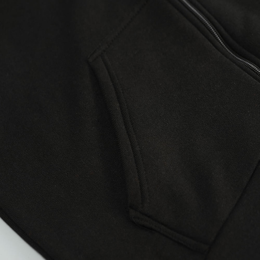 WREESH Mens Sleeveless Sweatshirts Vest Casual Solid Hooded Vest Drawstring Zipper Workout Outerwear Vest Black