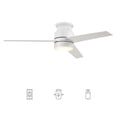 thumbnail image 1 of Trifecte 52" 3 Blades Flush Mount Smart White Ceiling Fan with Wall Control, Light Kit, 1 of 8