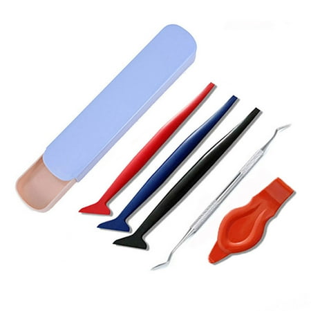 

5Pcs Felt Squeegee Utility Knife Snap-off Blades Zippy Vinyl Cutter Go Corner Squeegee Tools Kit for Car Wrapping
