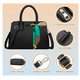 thumbnail image 3 of SDYSM Bolsas de Mujer PU Bolsa de Mano Impermeable Bolsos Dama Tote Bag Bolsa Crossbody Hombro con cierres Bolso Bandolera Casual Trabajo Citas Negro, 3 of 4