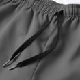 thumbnail image 6 of Vibrex Men's Shorts, Men's Drawstring Layer Loose Straight Leg Five Quarter Shorts,Summer Shorts Men Comfortable Gray_2XL, 6 of 8