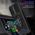 thumbnail image 7 of SaniMore Tri-layer Case for Samsung Galaxy A04E, Rugged PC Back Shockproof TPU Bumper Slide Window 360° Rotating Kickstand/Holder Card Slots Magnetic Car Mount Heavy Duty Protective Case, Silver, 7 of 7