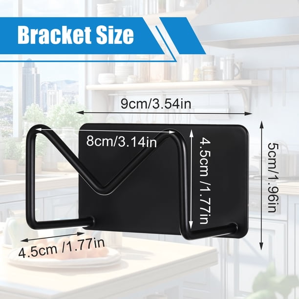 Advancent 2x soporte de esponja de acero inoxidable de secado rápido para fregadero de cocina, ahorra espacio y es resistente al agua, fácil Organizadores de utensilios de cocina negro