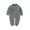 Gray, variant on QUYUON Infant Baby Knit Jumpsuits Newborn Toddler Baby Girls Long Sleeve Button Front Rompers Kids Ribbed Knitted One-Piece Bodysuits Outerwear Sweaters Coat Gray 100