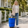 thumbnail image 4 of 2-in-1 Portable Shopping Cart Grocery Trolley 23L Lightweight Folding with Wheels, Holds 12.5kg, 4 of 4