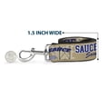 thumbnail image 6 of Buckle-Down Pet Leash, Dog Leash, Sauce Typography Collage Tan White Blue, 4 Feet Long 1.0 Inch Wide, 6 of 6