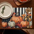 thumbnail image 5 of Halloween Pumpkin Boo Bat Linen Place Mats Set Of 4 12x18 Inch Halloween Table Mat Heat-Resistant Washable Durable Place Mat for Party Kitchen Dining Home Decor, 5 of 6