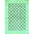 thumbnail image 1 of Ahgly Company Machine Washable Indoor Rectangle Abstract Turquoise Blue Modern Area Rugs, 5' x 8', 1 of 4
