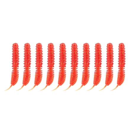 10pcs 6cm Soft Plastic Fishing Lures Grub Worm Baits Fish Tackle Accessory