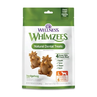 WHIMZEES by Wellness Hedgehog  Natural Grain Free Dental Chews for Dogs, Large Breed, 6 count
