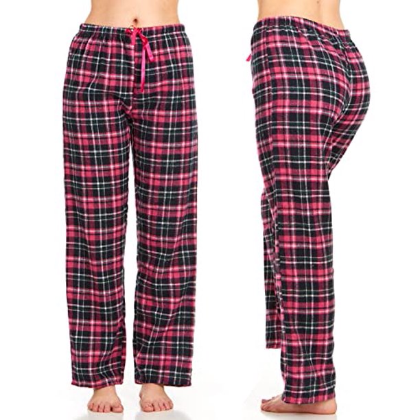 Womens Flannel Pajama Pants, Long Novelty Cotton Pj Bottoms
